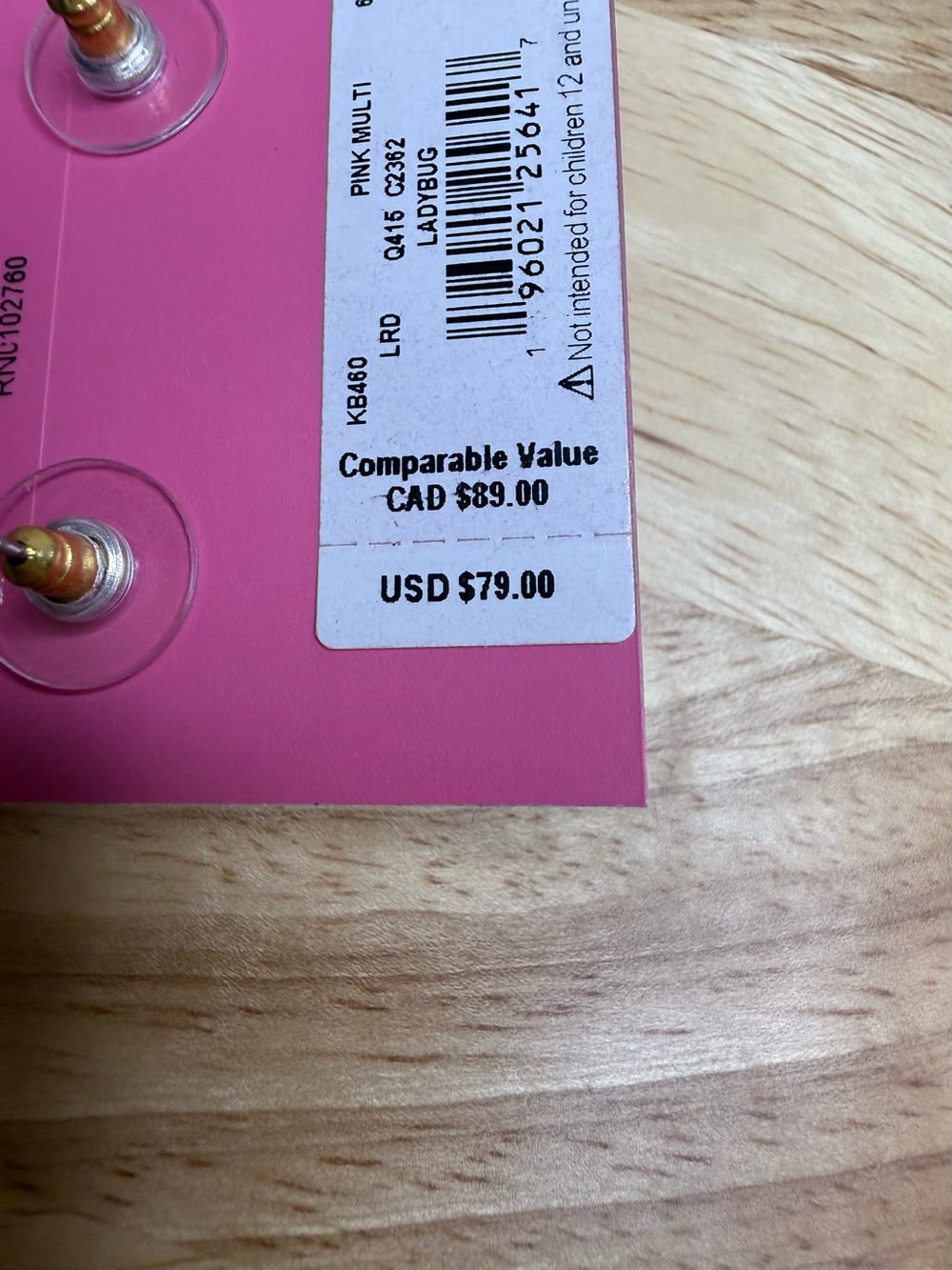 kate spade Pink Ladybug Stud Earrings NWT $79 - Picture 6 of 6